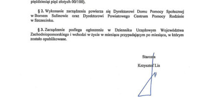 Zarządzenie nr 4/2040 Starosty Szczecineckiego